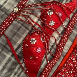 Vintage golden era belly dance costume